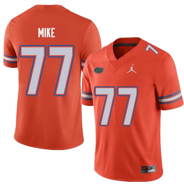 NCAA Florida Gators Andrew Mike Men's #77 Jordan Brand Orange Stitched Authentic College Football Jersey EOQ2864SQ